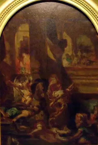 Tapınaktan kovulan Héliodore - Eugène Delacroix