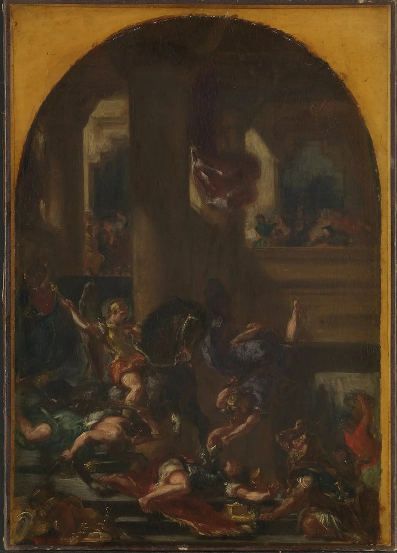 Tapınaktan kovulan Héliodore - Eugène Delacroix