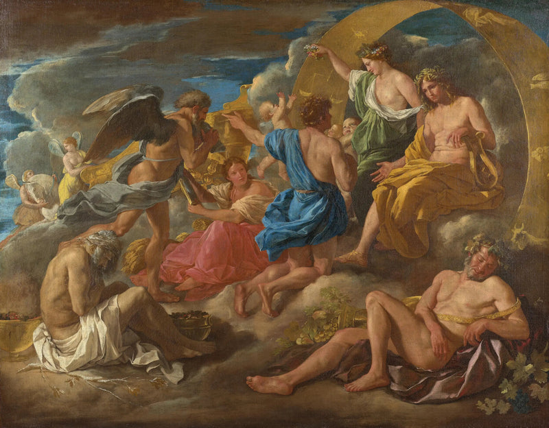 Hélios ve Phaëton ile Satürn ve Dört Mevsim - Nicolas Poussin