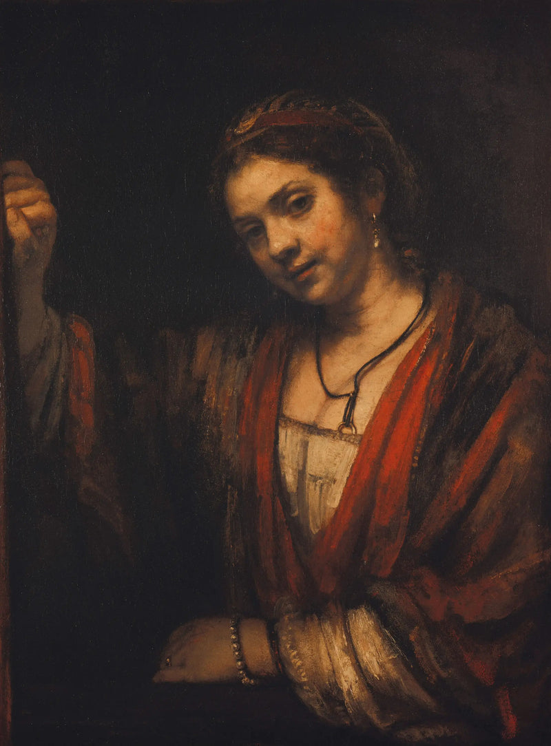 Hendrickje Stoffels bir kapıda - Rembrandt