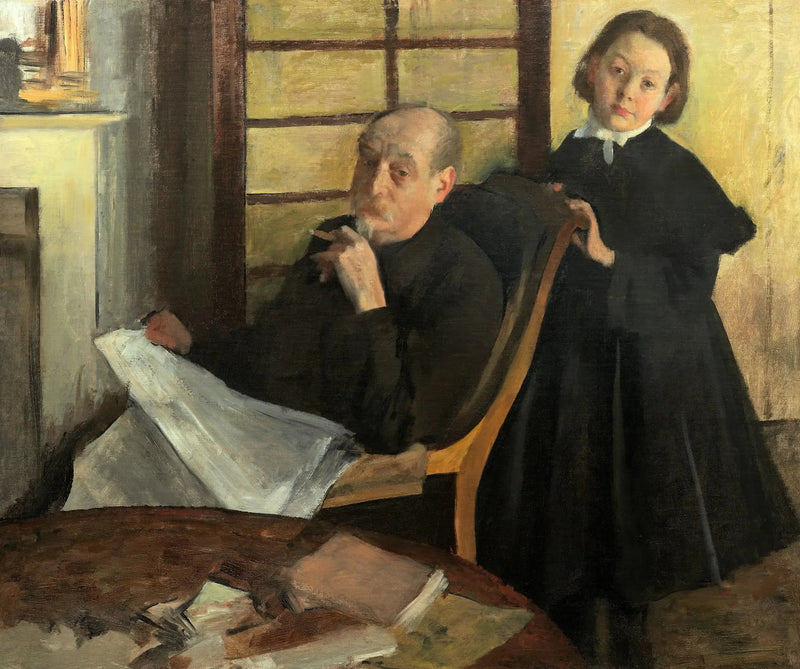 Henri Degas ve yeğeni Lucie Degas (sanatçının amcası ve kuzeni) - Edgar Degas