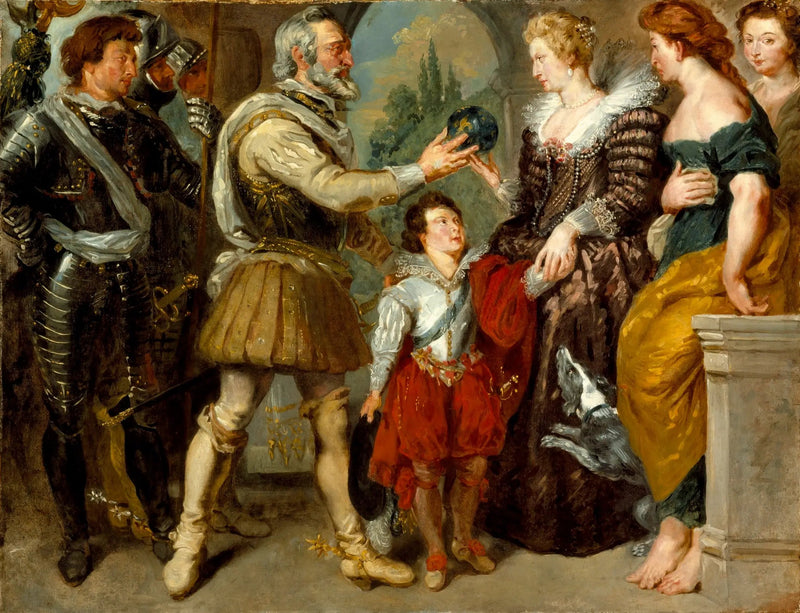 Henri IV, yönetimi Marie de Médicis'e devrediyor - Eugène Delacroix