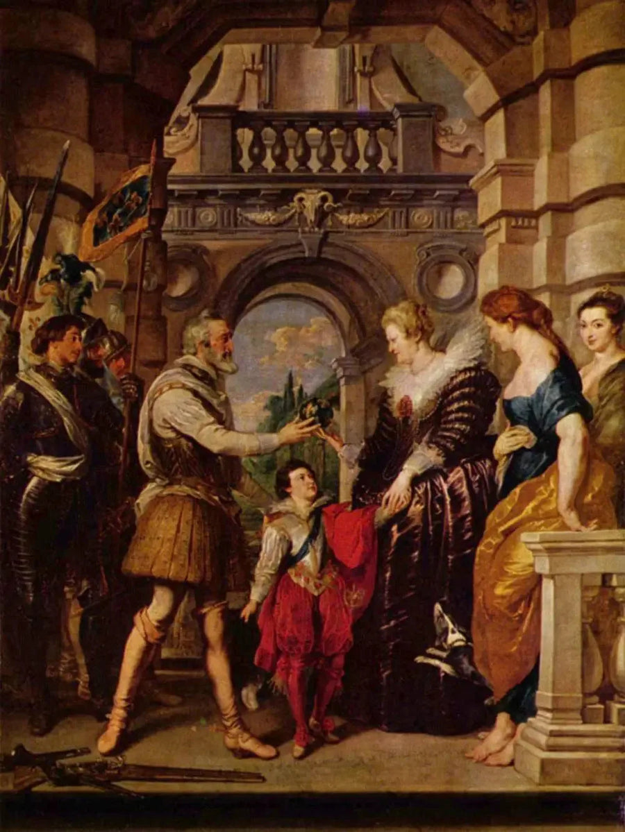 Henri IV Almanya Savaşı'na giderken, 20 Mart 1610'da kraliçeye krallığının yönetimini devretti - Peter Paul Rubens