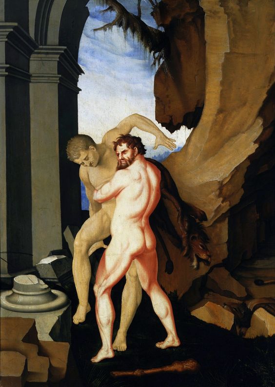 Herakles ve Antaeus - Hans Baldung Grien