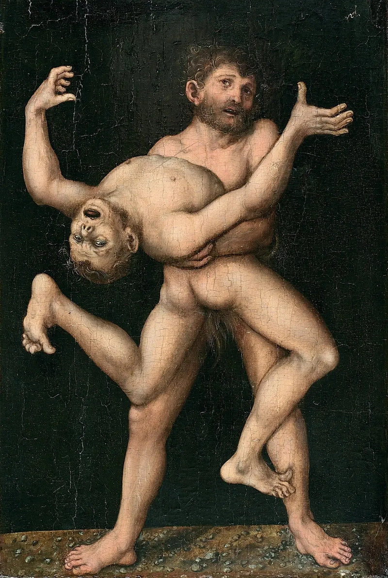 Herkül ve Antaeus - Lucas Cranach the Elder