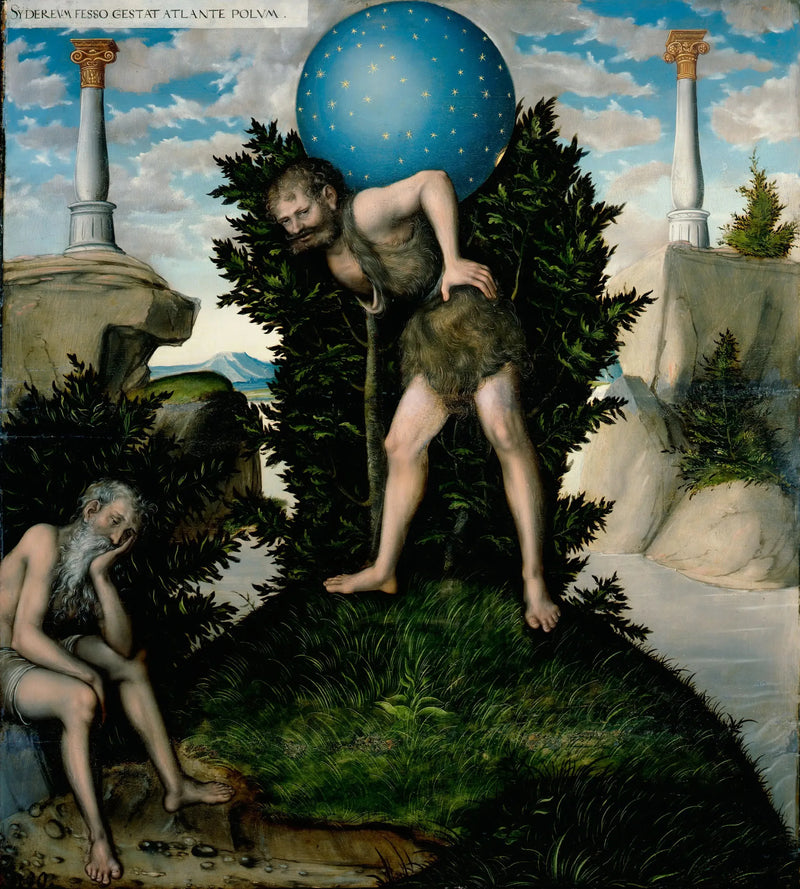 Herkül ve Atlas - Lucas Cranach the Elder