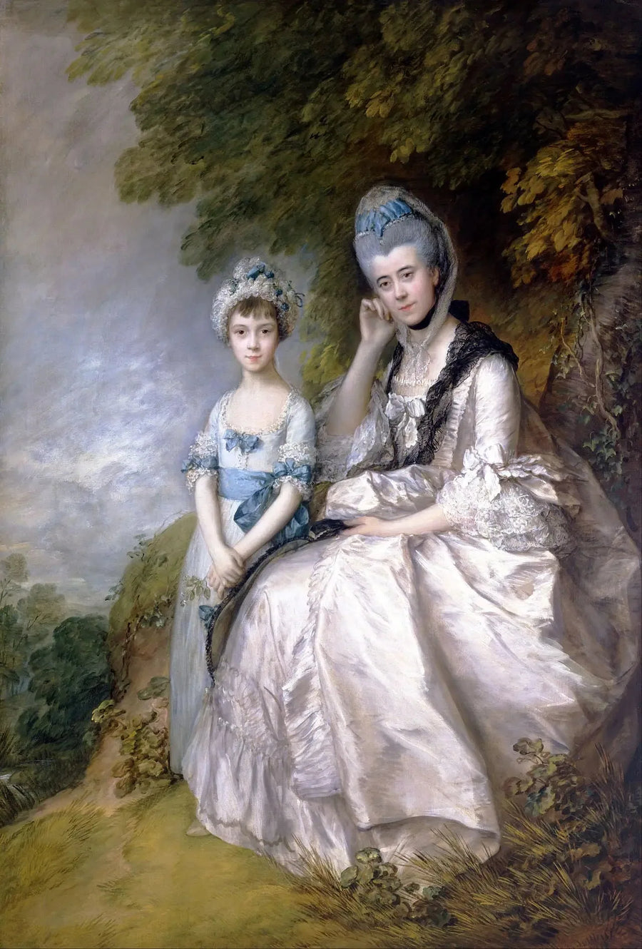 Hester, Sussex Kontesi ve kızı Lady Barbara Yelverton - Thomas Gainsborough