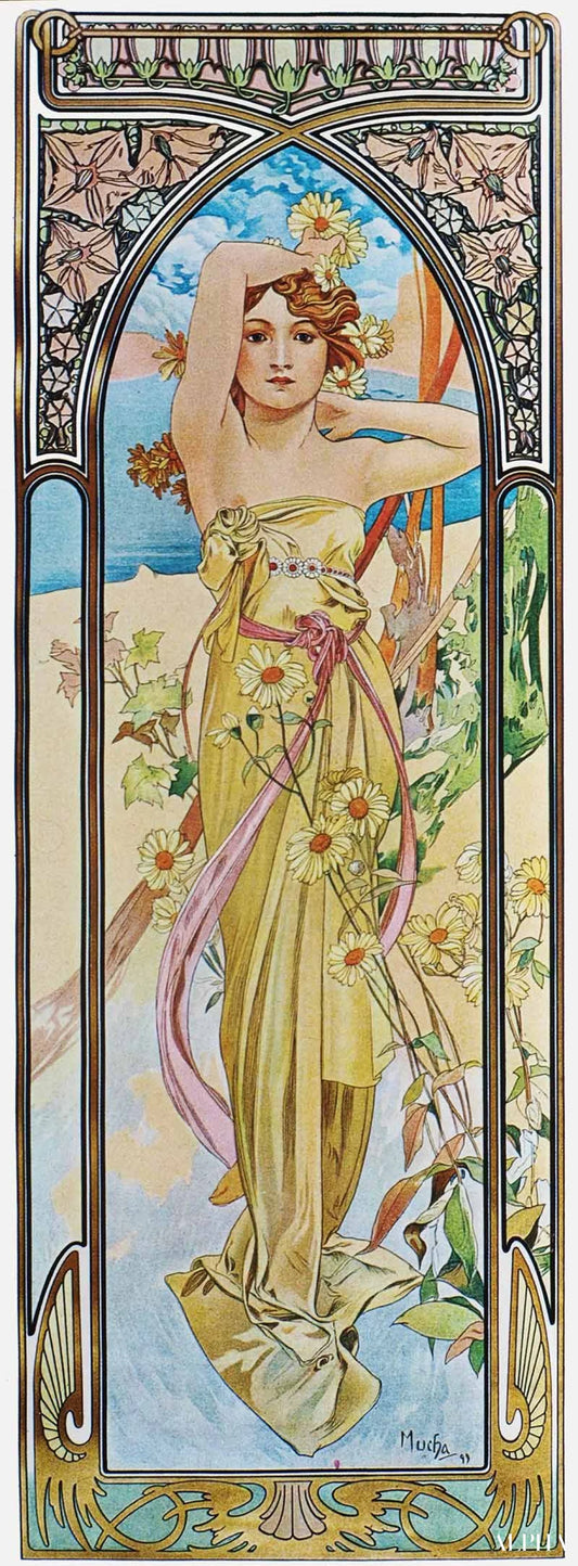 Heures de la journée : La lumière du jour - Mucha - Reproductions de tableaux et peintures haut de gamme