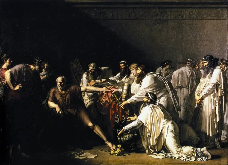 Hippokrat hediye reddi Artaxerxes - Anne-Louis Girodet