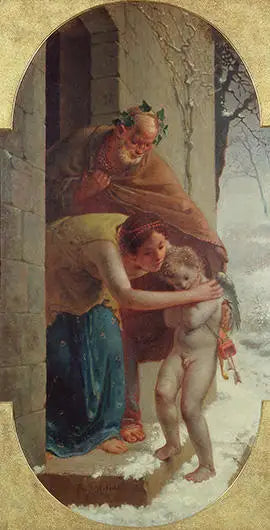Kış (Donmuş Kupidon) - Jean-François Millet