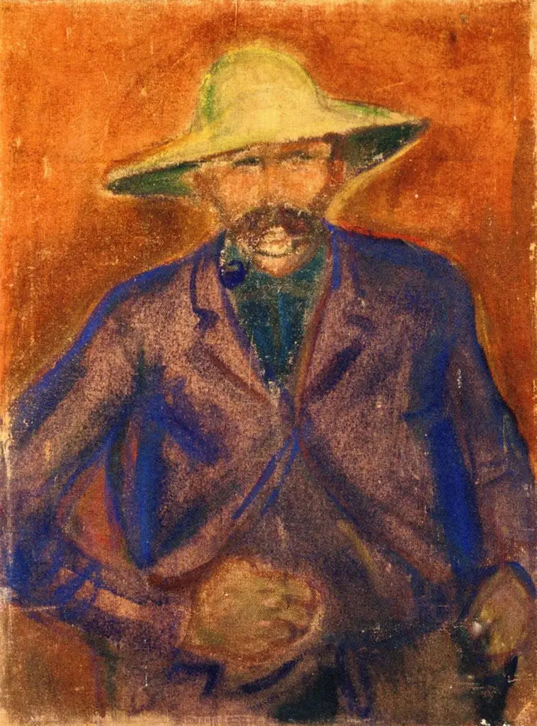 Hasır Şapka Takmış Adam - Edvard Munch