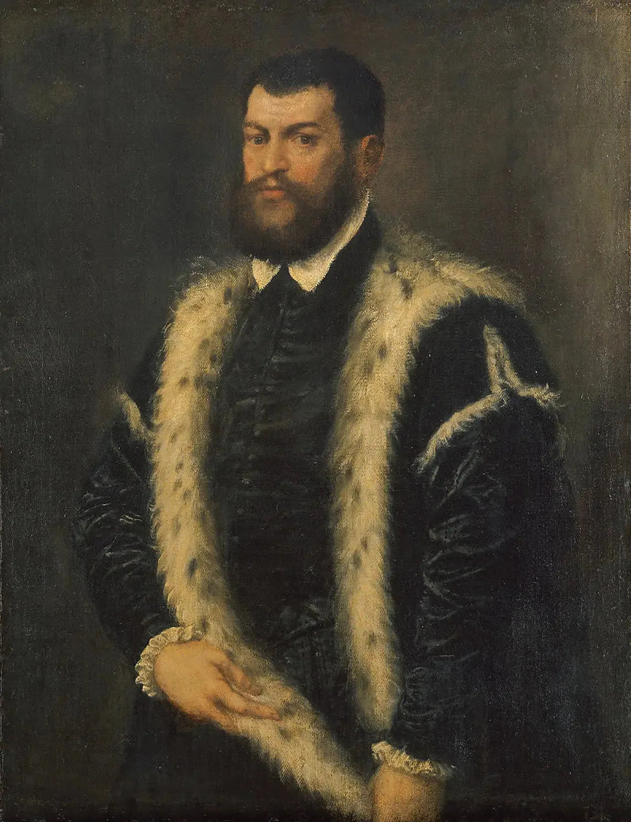 Hermit paltolu adam - Titian