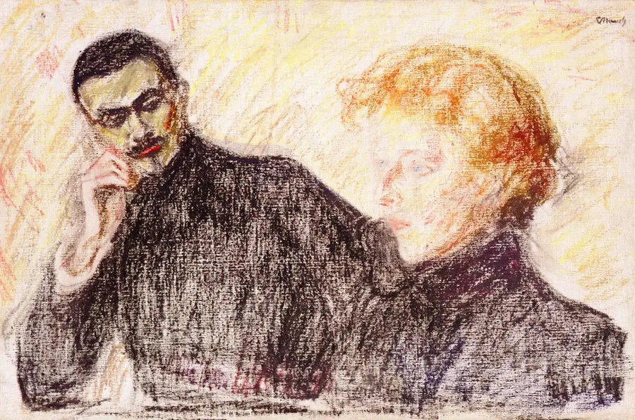 Kahverengi Adam ve Kızıl Kadın - Edvard Munch