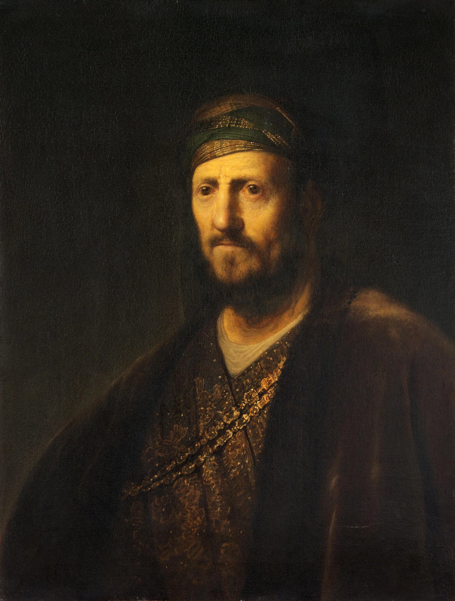 Doğu kostümlü adam büstü - Rembrandt