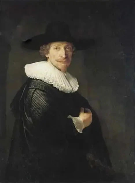 Bir kapının eşiğinde duran bir adamın portresi - Rembrandt