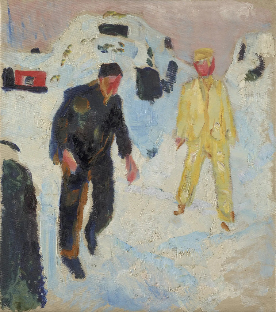 Karın içinde siyah ve sarı giyen adam - Edvard Munch