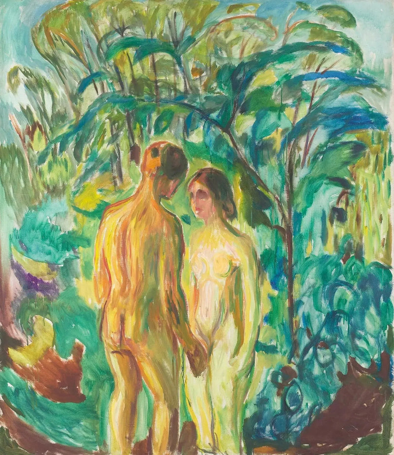 Ormanda Çıplak Adam ve Kadın - Edvard Munch