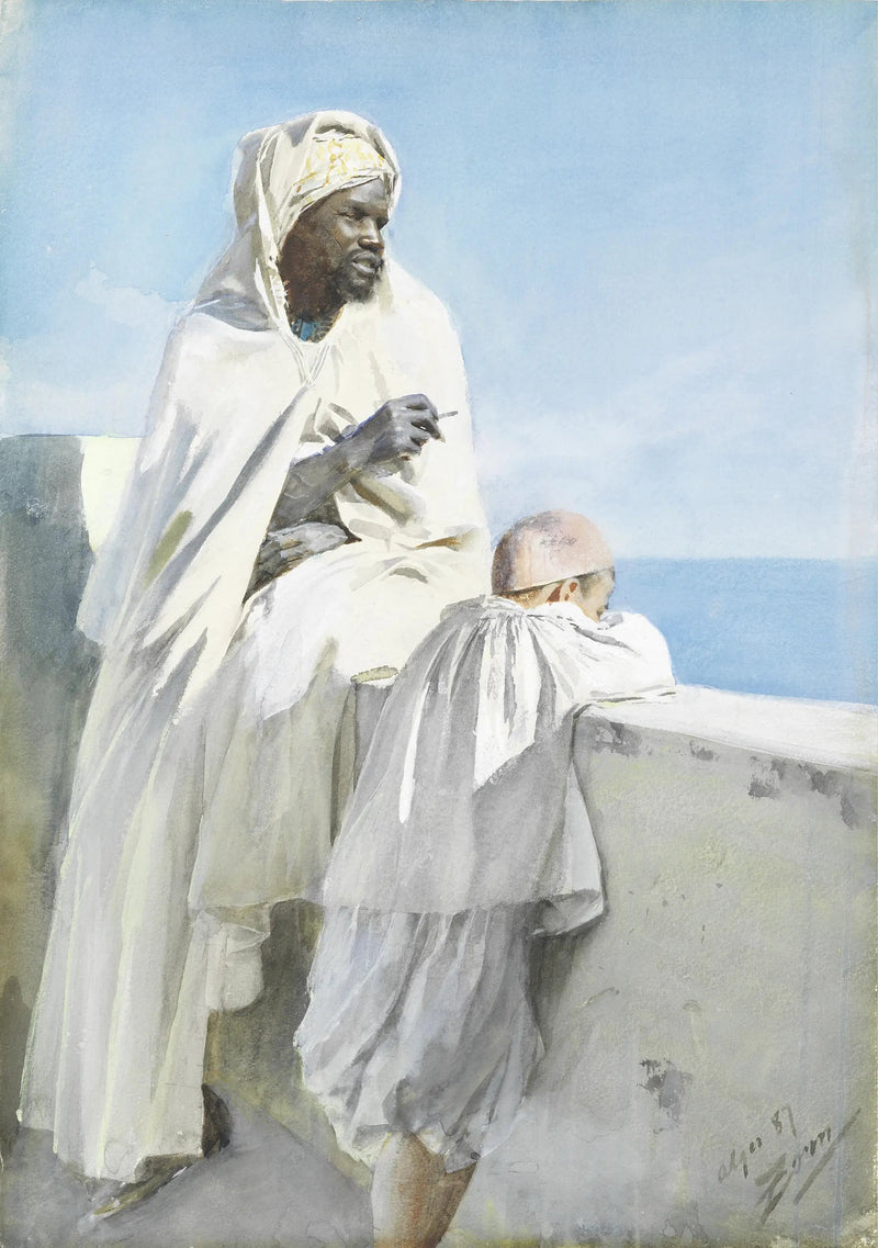 Erkek ve çocuk Cezayir'de - Anders Zorn