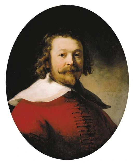 Kırmızı bir yelek giymiş bir adamın portresi - Rembrandt