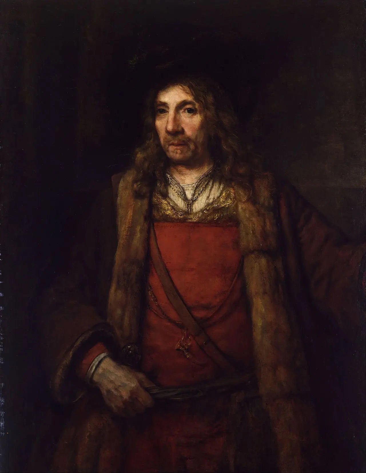 Homme au manteau doublé de fourrure — Rembrandt, vers 1655–1660, Toledo Museum of Art