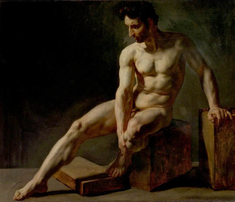 Çıplak Oturan Adam - Édouard Detaille