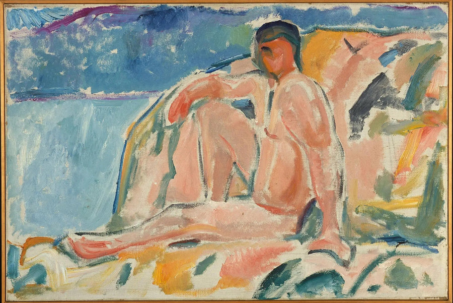 Kayalıkta çıplak adam - Edvard Munch
