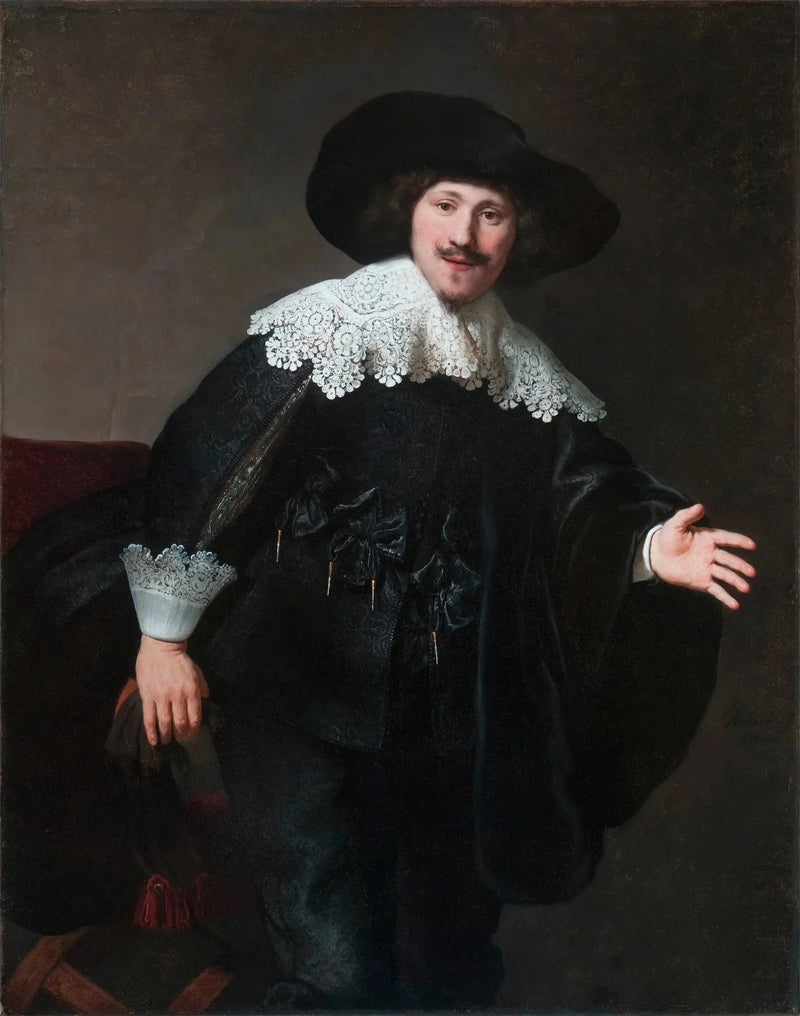 Bir adamın koltuğundan kalkarken portresi - Rembrandt