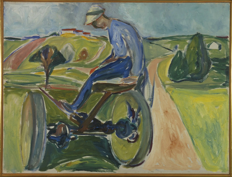 Biçerdöver üzerindeki Adam - Edvard Munch