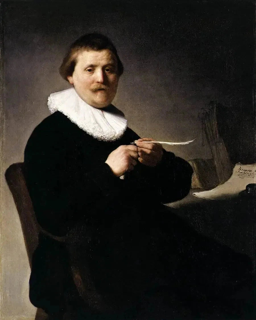 Bir Adamın Kalemini Kesmesi - Rembrandt