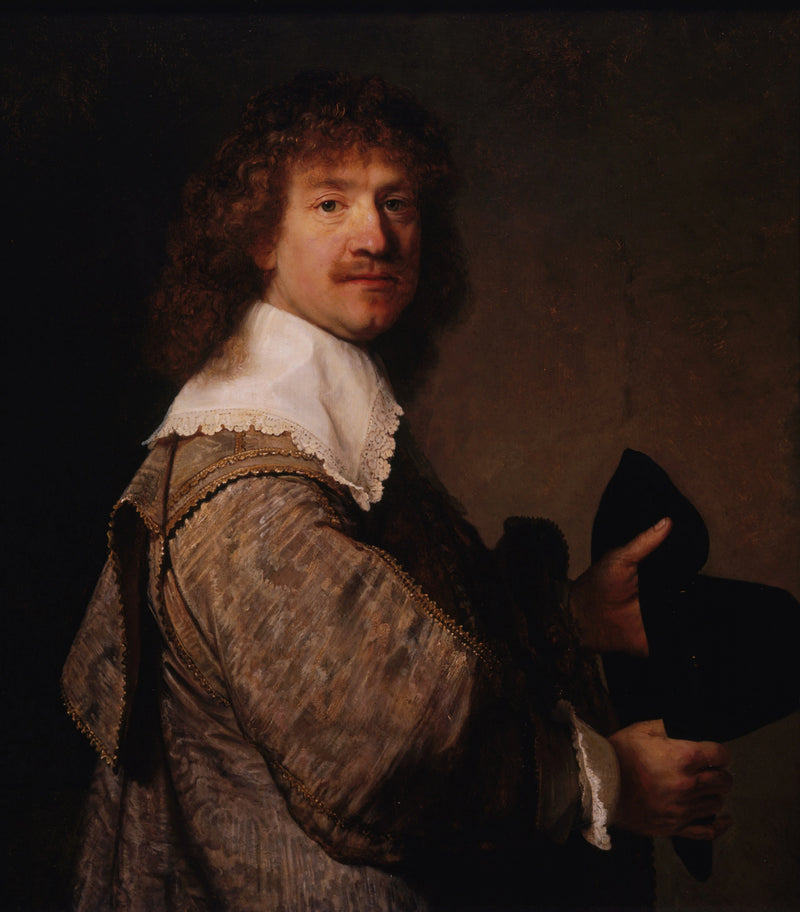 Bir şapka tutan bir adamın portresi - Rembrandt