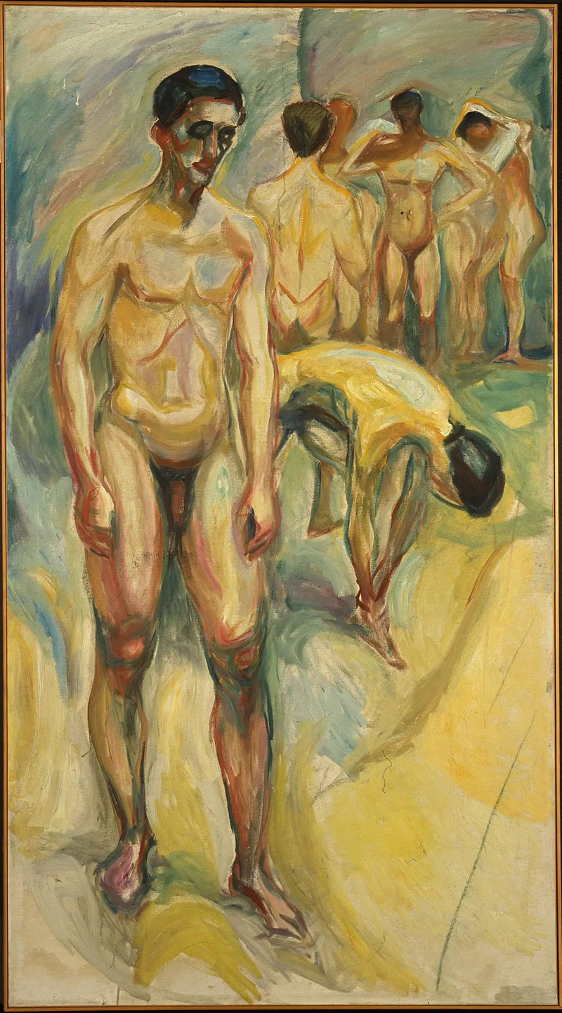 Banyodaki Çıplak Adamlar - Edvard Munch