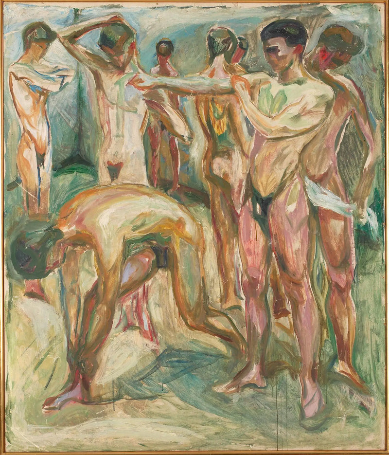 Banyodaki Çıplak Adamlar - Edvard Munch