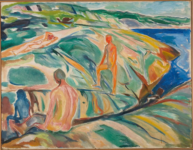 Kayalıklarda Yüzen Adamlar - Edvard Munch