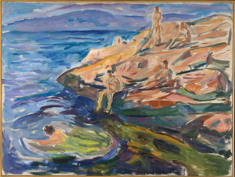 Kayalıklarda Yüzen Adamlar - Edvard Munch