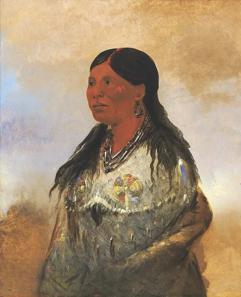 Hón-je-a-pút-o, ayı avcısının eşi - George Catlin