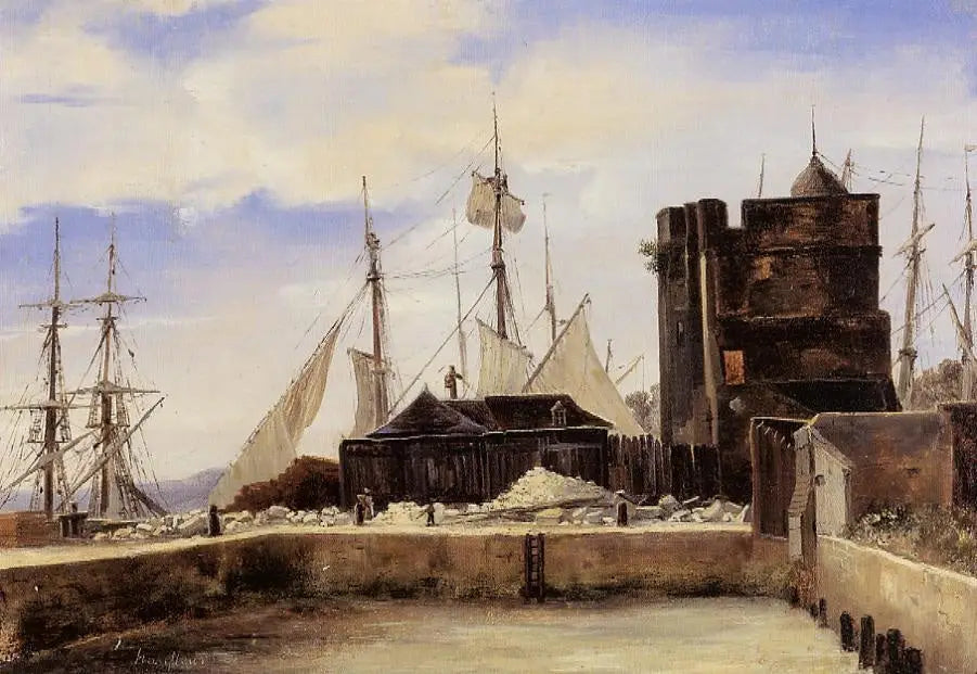 Honfleur le vieux quai - Jean-Baptiste Camille Corot - Alpha Reproduction