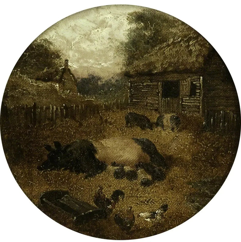 Sekiz Döngü Çiftlik Sahnesi (1. Domuzlar; 2. Dişi at ve tay; 3. İnekler; 4. Koyunlar; 5. Tavuklar; 6. Ördekler; 7. Tavşanlar; 8. Eşek) - John Frederick Herring, Sr.