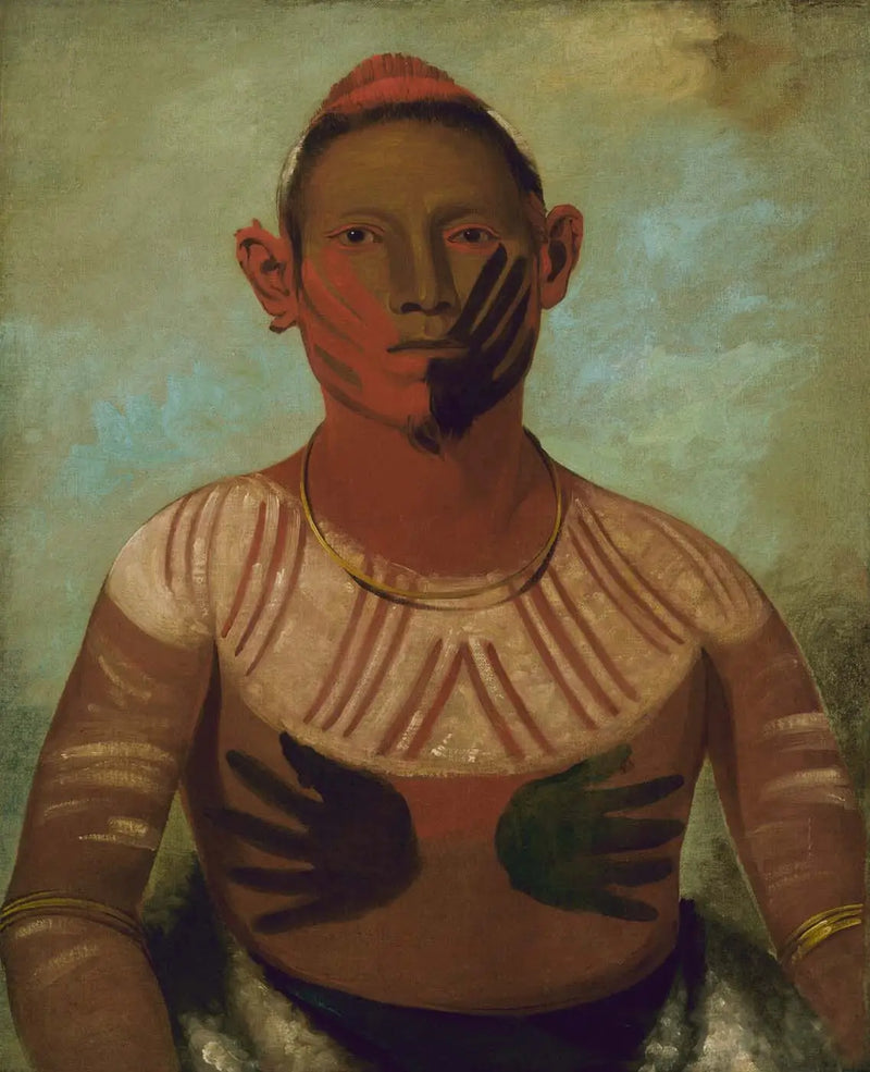 Black Hawk'ın başlıca savaşçılarından I-o-wáy - George Catlin