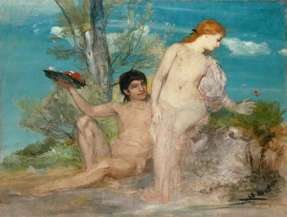Idylle - Arnold Böcklin image 1 tableau peint à l’huile sur toile