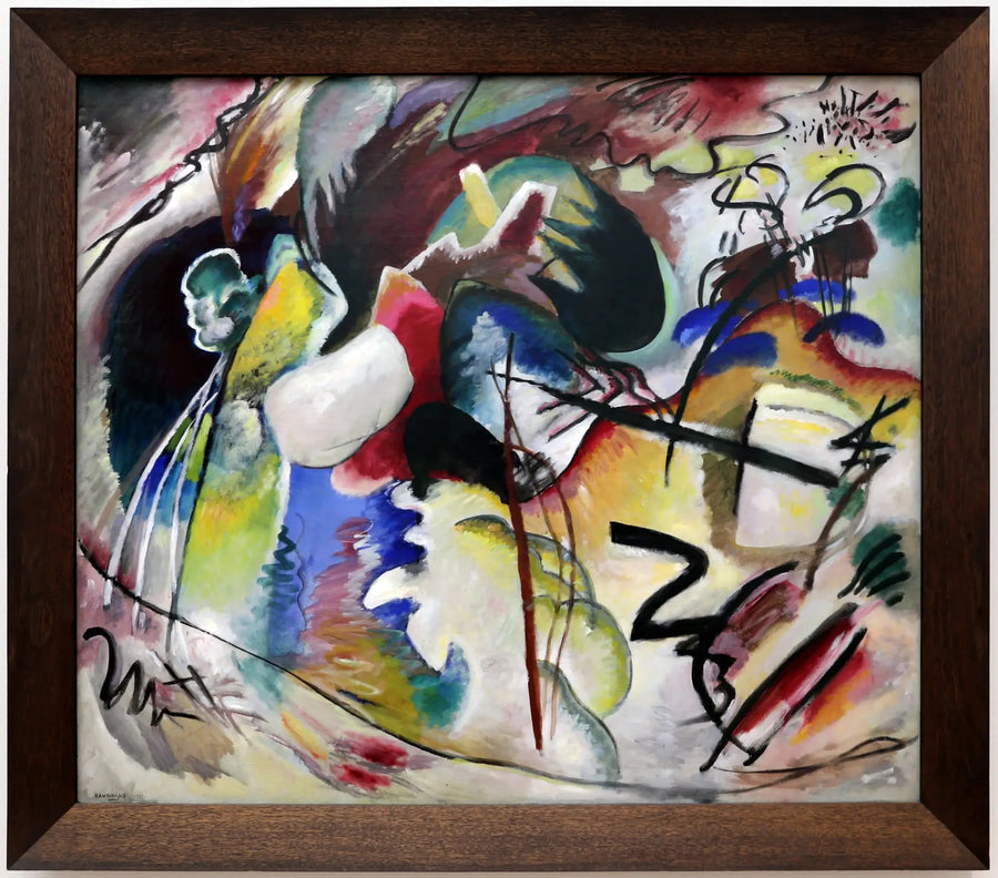 Beyaz Şekilli Resim - Vassily Kandinsky