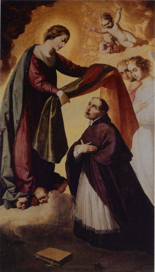Saint Ildephonse için chasuble yerleştirmesi - Francisco de Zurbarán