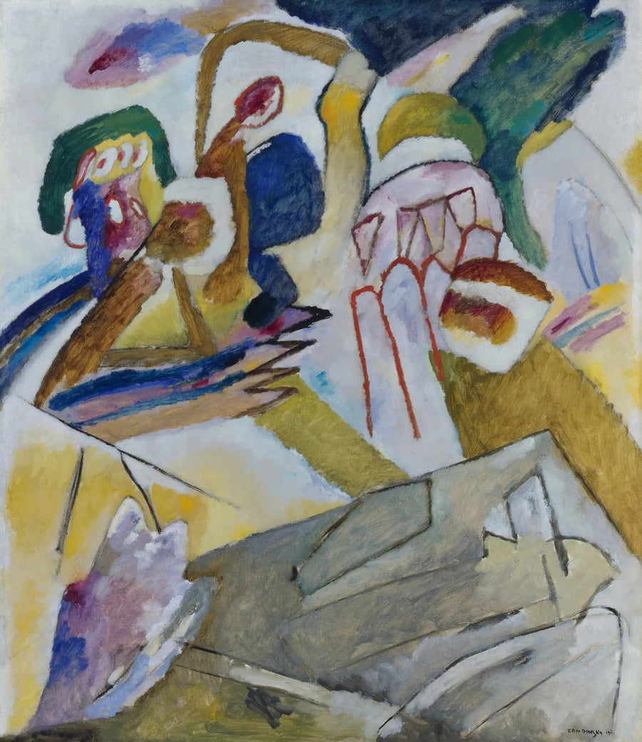 İmprovizasyon 18 (mezar taşı ile) - Vassily Kandinsky
