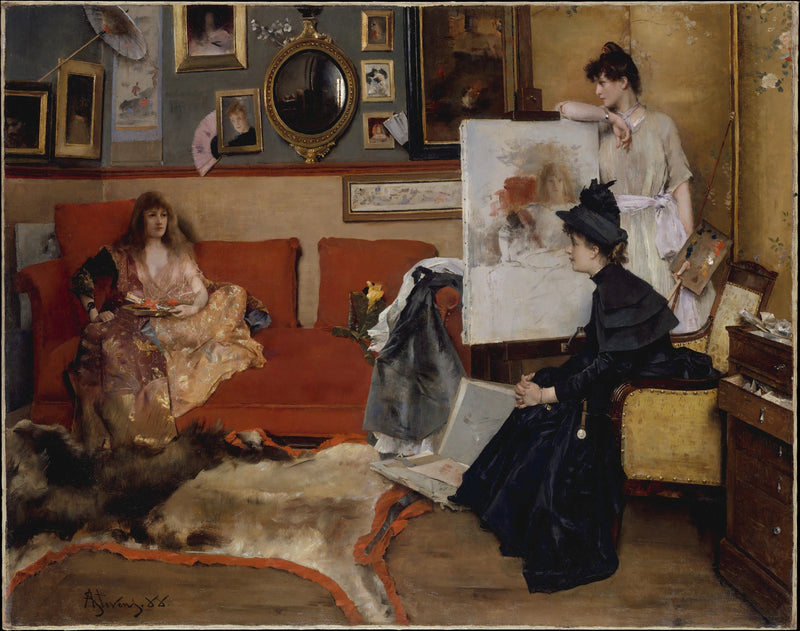In the Studio - Alfred Stevens