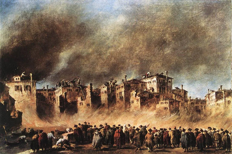 San Marcuola Mahallesinde Yangın - Francesco Guardi