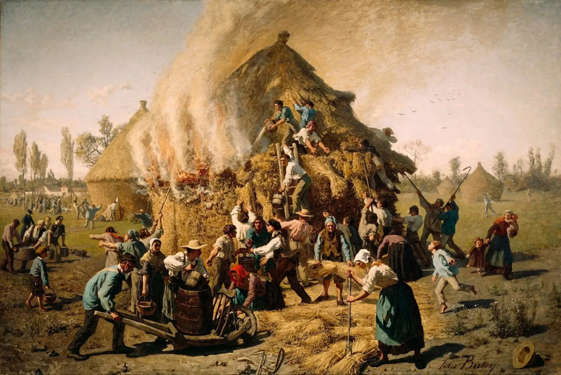 İncinye dans une botte de foin - Jules Breton