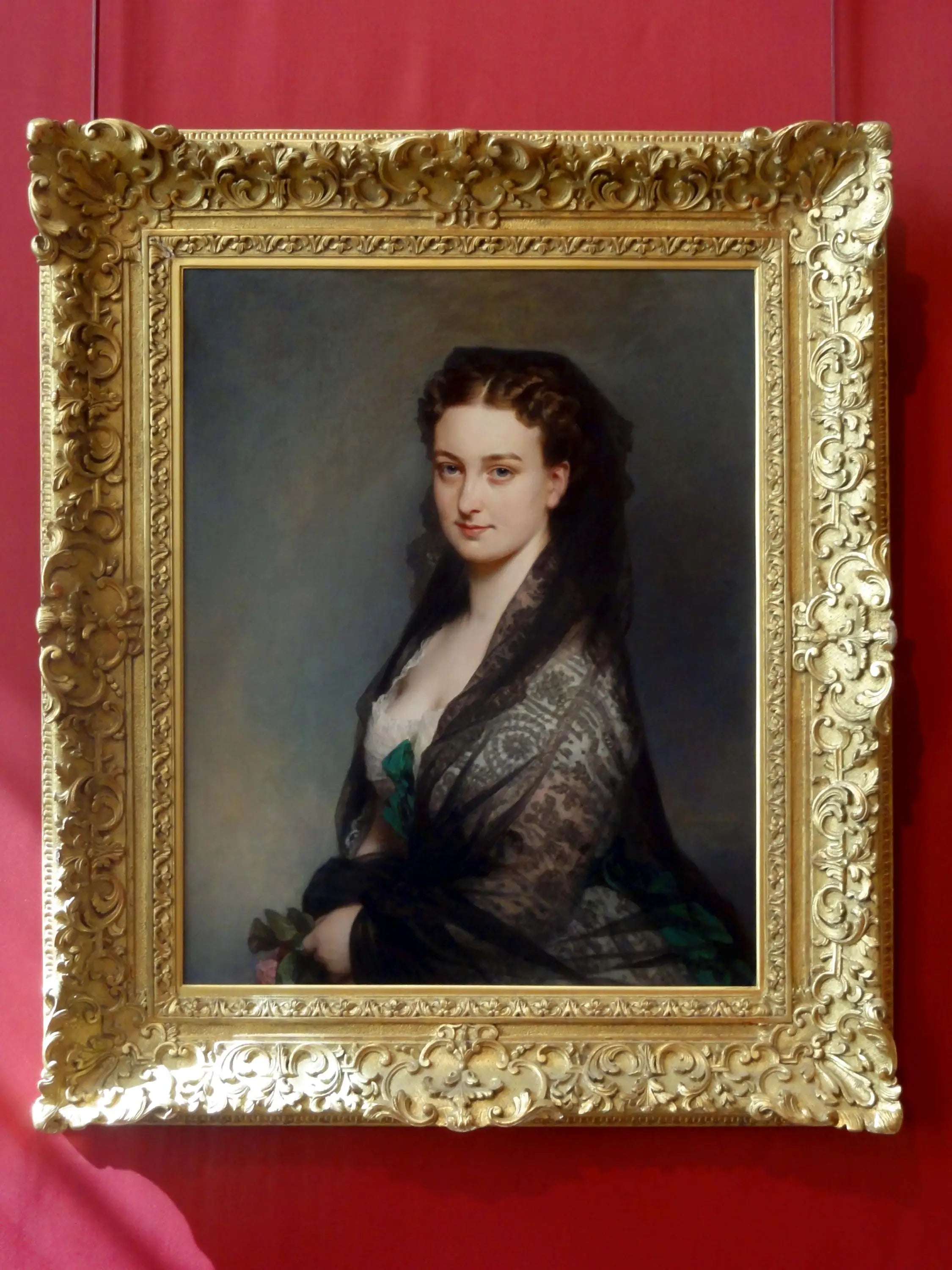 Inconnue à la mantille - Franz Xaver Winterhalter - Alpha Reproduction