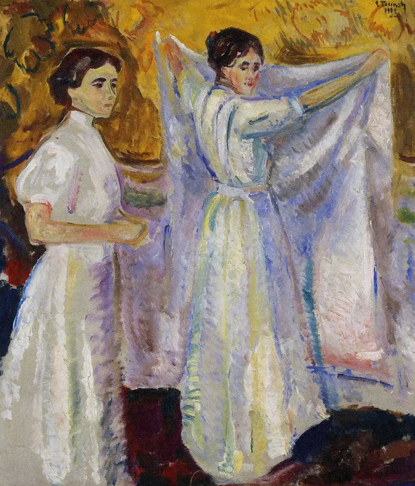 Hemşireler kiracı bir yaprak - Edvard Munch