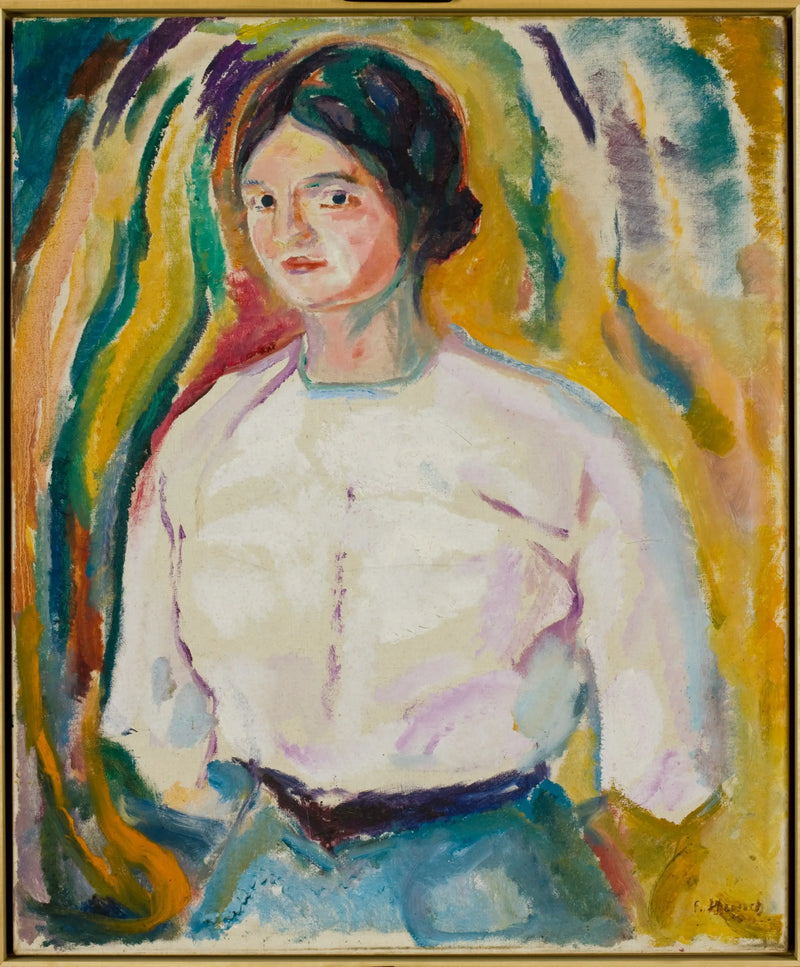 Ingeborg ile elleri arkasında - Edvard Munch
