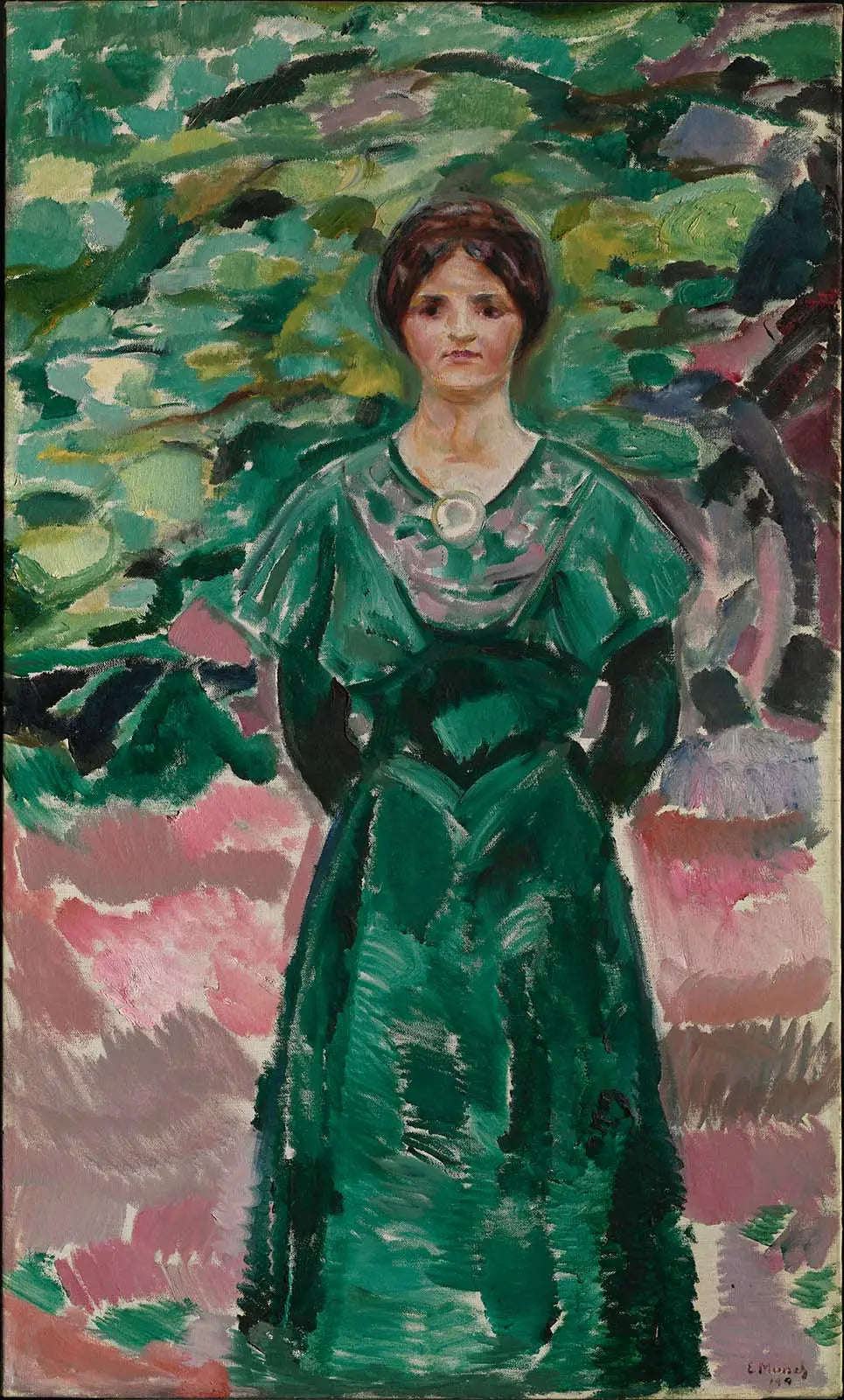 Reproduction du tableau « Ingeborg en vert - Edvard Munch » par Alpha Reproduction en peinture à l’huile