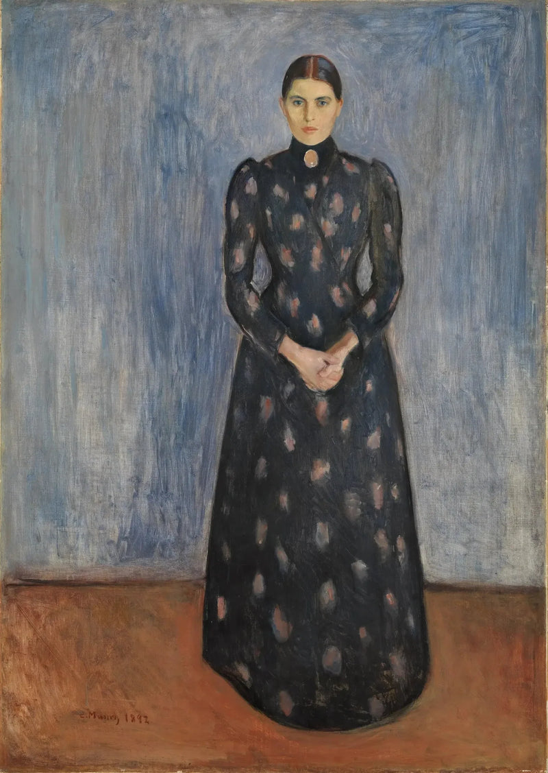 Siyah ve mor içinde Inger - Edvard Munch